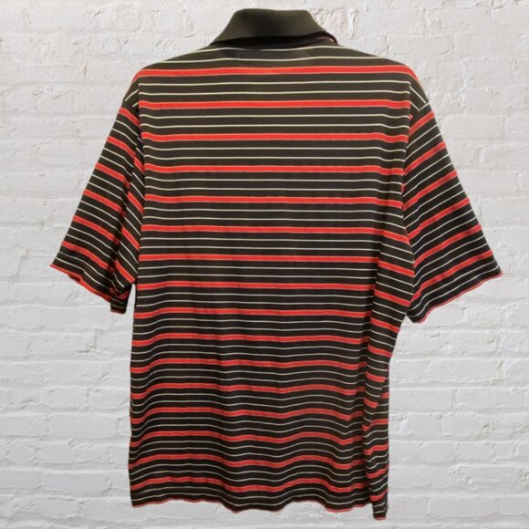FILA SPORT -- Large Man's Polo Shirt, Red/Black Stripe, Breast Pocket, Buttons - Picture 8 of 9